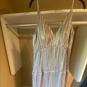 Metallic multicolor formal gown